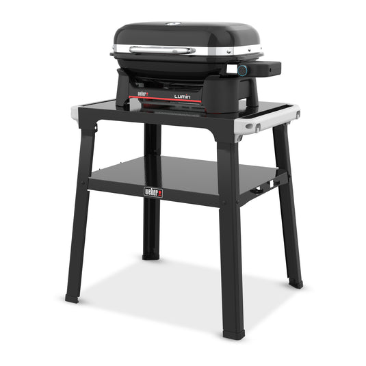 Weber lumin compact elektrische barbecue voor buiten met onderstel (zwart, 2 tot 4 personen, grilloppervlak 1161 cm²)