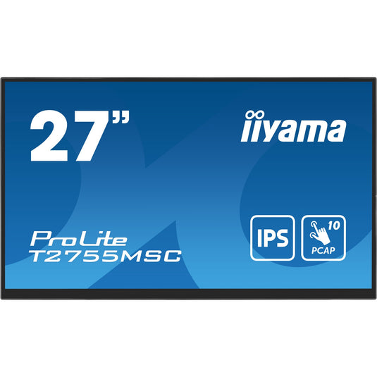 Iiyama prolite t2755msc-b1 27 touchscreen monitor (zwart, hdmi, displayport, 2x usb-a)