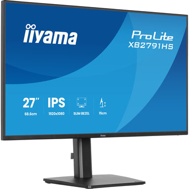 Iiyama prolite xb2791hs-b1 27 monitor (zwart (mat), 120 hz, hdmi, displayport, audio)