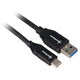 Sharkoon usb 3.1 gen 2-a > usb-c kabel (zwart, 1 meter)