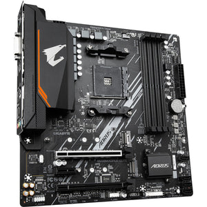 Gigabyte b550m aorus elite socket am4 moederbord (zwart grijs, raid, gb-lan, sound, µatx)