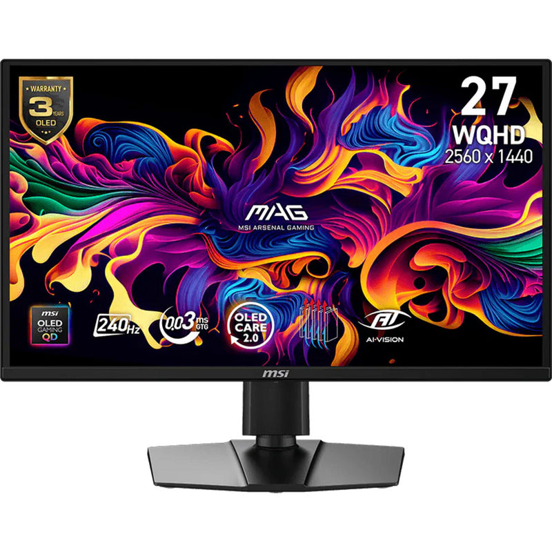 Load image into Gallery viewer, Msi mag 272qp qd-oled x24 26.5 gaming monitor (zwart, 2x hdmi, displayport, usb-c, 240 hz)
