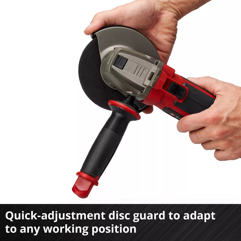 Load image into Gallery viewer, Einhell accu haakse sliijper te-ag 18 125-2 li (1x4,0 ah) haakse slijper (rood zwart, incl. 4.0 ah power x-change accu en oplader)
