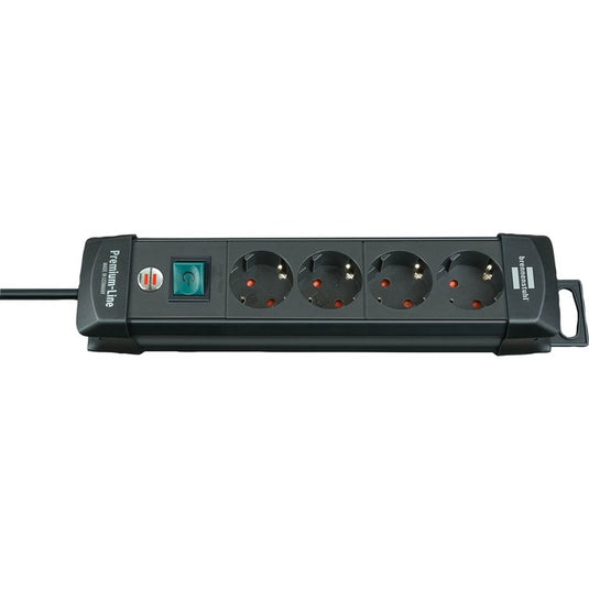 Brennenstuhl premium-line stekkerdoos 4-voudig zwart 1,8m h05vv-f 3g1,5