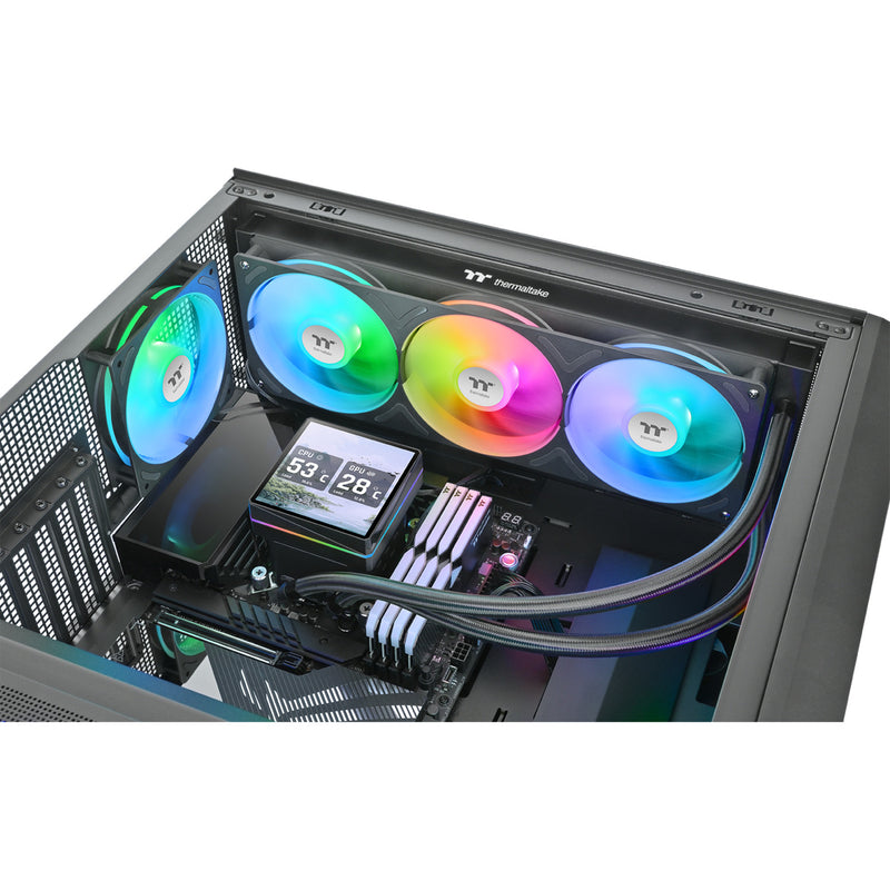 Load image into Gallery viewer, Thermaltake th360 v3 ultra argb sync aio liquid cooler waterkoeling (zwart)
