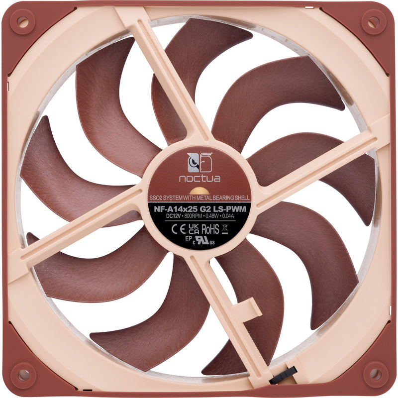 Load image into Gallery viewer, Noctua nf-a14x25 g2 ls-pwm case fan (bruin, 140 x 140 x 25 mm)
