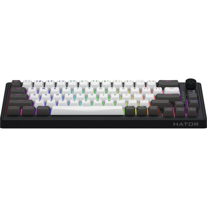 Load image into Gallery viewer, Hator skyfall pro wireless rgb mechanisch gaming toetsenbord (zwart, us lay-out (qwerty), hator aurum vanilla silent, 65%, rgb, double-shot pbt, hot-swap, 2.4ghz | bluetooth | usb-c)
