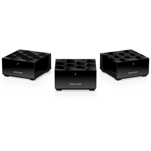 Load image into Gallery viewer, Netgear nighthawk mk73s mesh wifi 6 3-pack mesh router (zwart, 1x router, 2x satellieten )
