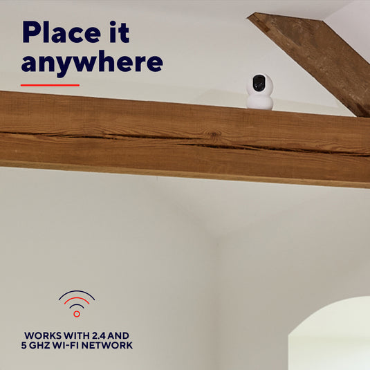 Trust ipcam-2800 360° beveiligingscamera (wit, 2.4 of 5ghz wifi)