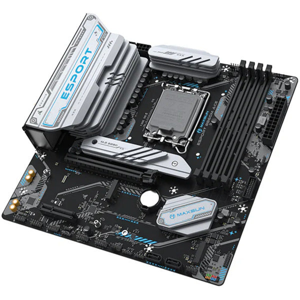 Afbeelding laden in galerijviewer, Maxsun ms-esport b860m wifi ace socket 1851 moederbord (zwart, raid, 2.5 gb-lan, wlan, bt, sound, µatx)
