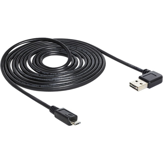 Load image into Gallery viewer, Delock usb2.0 a 90° > usb micro-b kabel (zwart, 5 meter)
