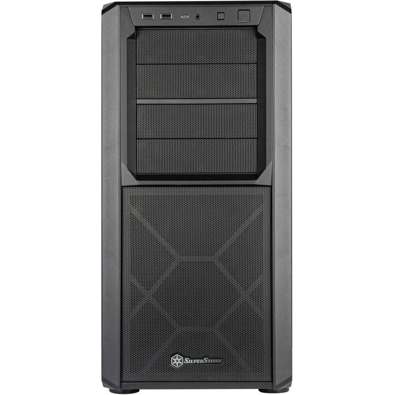 Load image into Gallery viewer, Silverstone sst-sed1-b midi tower behuizing (zwart | 2x usb-a | 1x usb-c)
