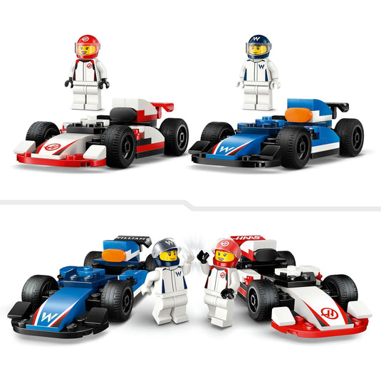 Lego city - f1 williams racing en haas f1 racewagens constructiespeelgoed (60464)