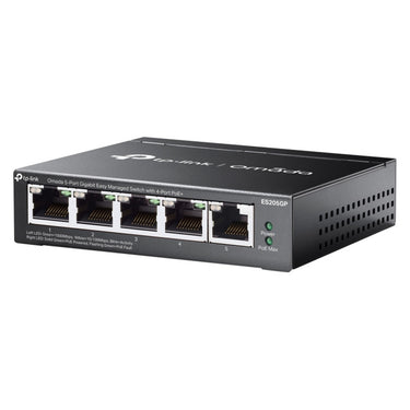 Tp-link omada es205gp switch (zwart, 4x poe+)