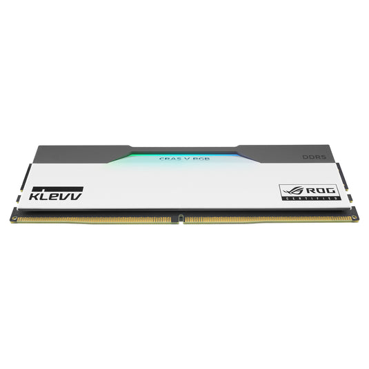 Klevv cras v rgb rog 32 gb ddr5-6200 (2x 16 gb) werkgeheugen (wit, kd5agua80-62b320p, xmp, expo)