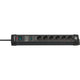 Brennenstuhl premium-line overspannings- beveiliging 26000a 6-voudig zwart 1,8m h05vv-f 3g1,5