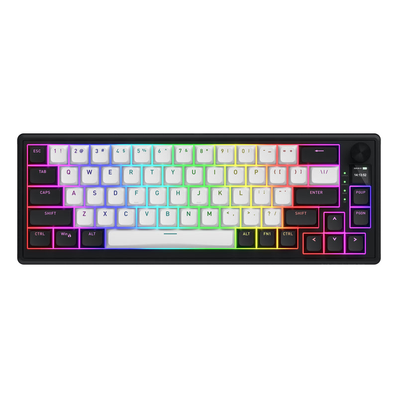 Load image into Gallery viewer, Hator skyfall mag ultima 8k wireless rgb mechanisch gaming toetsenbord (zwart, us lay-out (qwerty), hator aurum ice, 65%, rgb, double-shot pbt, hot-swap, 2.4ghz | bluetooth | usb-c)
