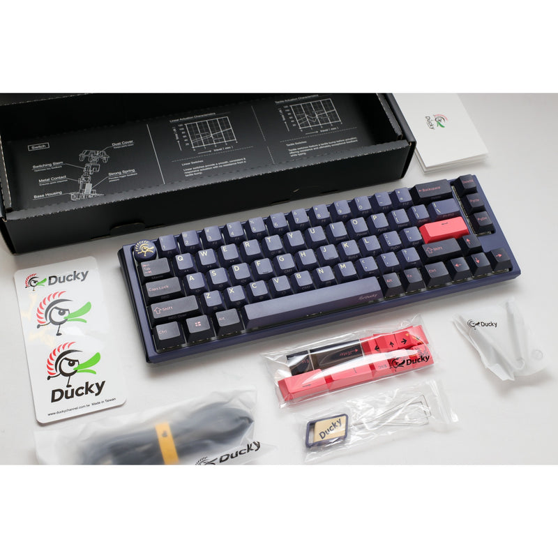 Load image into Gallery viewer, Ducky one 3 cosmic blue sf, toetsenbord (donkerblauw, us lay-out, cherry mx speed silver, rgb led, double-shot pbt, hot-swappable, quack mechanics, 65%)

