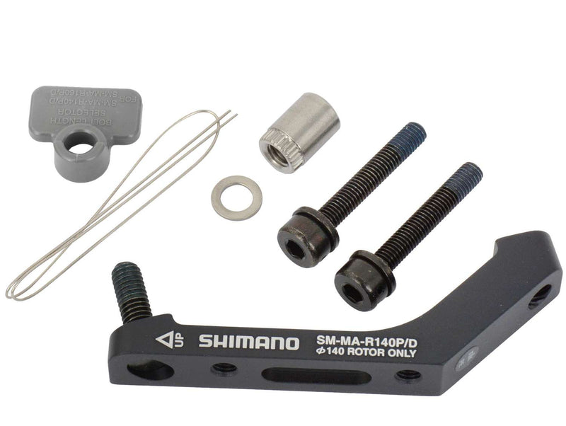 Load image into Gallery viewer, Shimano sm-ma-r140p d post-mount to flat-mount adapter for rear 140mm rotor
