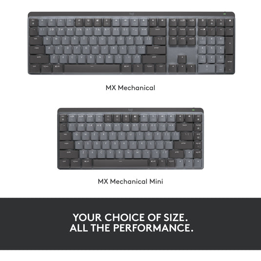 Logitech mx mechanical, toetsenbord (zwart grijs, us-international, bluetooth low energy)