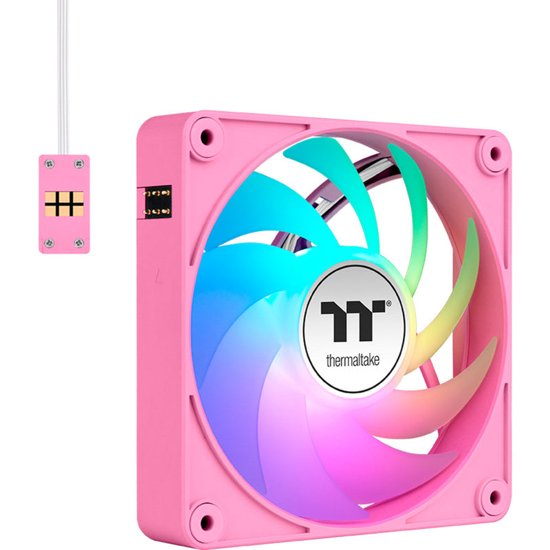 Load image into Gallery viewer, Thermaltake ct120 ex argb sync pc cooling fan pink (3-fan pack) case fans (pink, 3 stuks, 120 x 120 x 25 mm, pwm)
