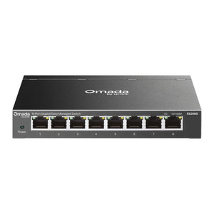 Tp-link omada es208g 8-poort gigabit easy managed switch (zwart)
