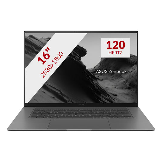 Asus zenbook s 16 um5606ga-ss188w 16 copilot+ laptop (grijs | ryzen ai 9 465 | radeon 880m | 32 gb | 1 tb sdd)