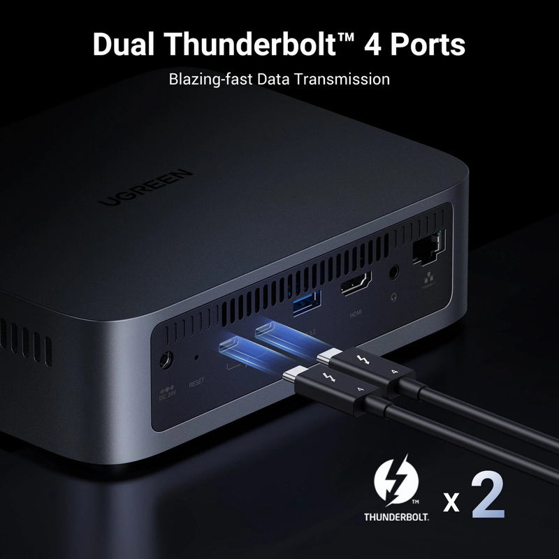 Load image into Gallery viewer, Ugreen nasync dxp480t plus (grijs, wifi, 1x 10gbe, hdmi, thunderbolt 4 (40 gb s))

