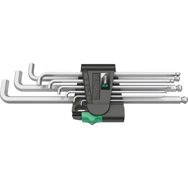 Load image into Gallery viewer, Wera inbussleutelset 950 9 hex-plus 4 (chroom, 9-delig)
