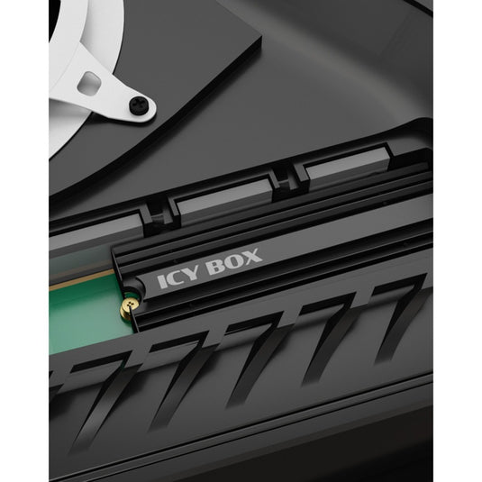 Icy box ib-m2hs-ps5 heatsink (zwart, m.2 ssd koellichaam voor playstation 5)