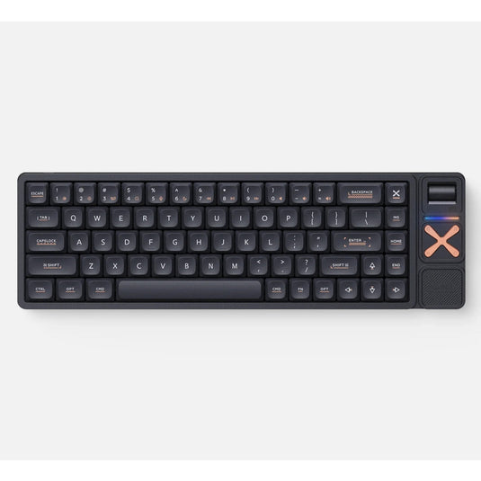 Iqunix magi65 pro shadow black rgb mechanisch gaming toetsenbord (zwart, us lay-out (qwerty), iqunix gold red, 65%, rgb leds, hot-swappable, pbt, 2.4ghz | bluetooth 5.1 | usb-c)