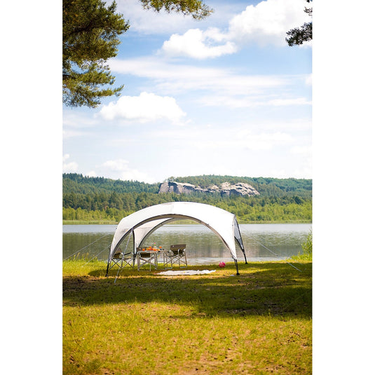Coleman event shelter xl paviljoen (lichtgrijs grijs, 4.5 x 4.5 m)