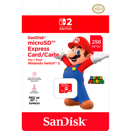 Sandisk nintendo switch 2 mircosd express card 256 gb geheugenkaart