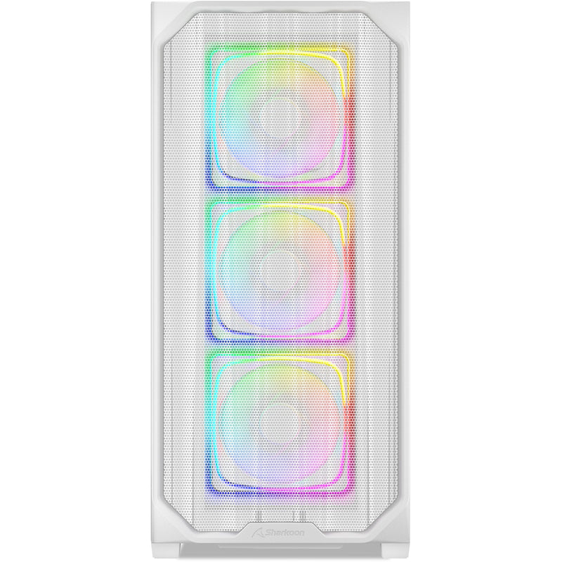 Load image into Gallery viewer, Sharkoon ak5m rgb midi tower behuizing (wit | 2x usb-a | 1x usb-c | rgb | tempered glass)
