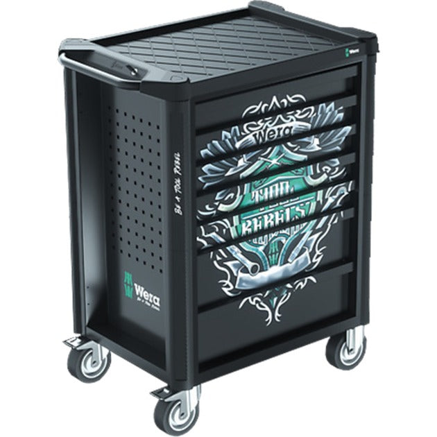 Load image into Gallery viewer, Wera 9700 tool rebel werkplaatswagen 1, 94-delig gereedschapswagen (zwart, incl. 4 schuimrubber inzetstukken met gereedschap)
