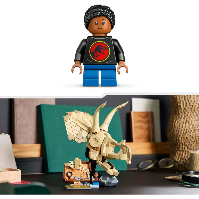 Load image into Gallery viewer, Lego jurassic world 76969 dinosaurusfossielen: triceratops schedel
