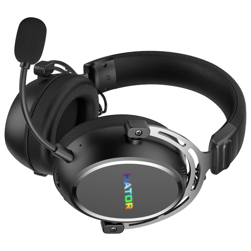 Load image into Gallery viewer, Hator hypergang 3 wireless over-ear gaming headset (zwart, rgb, 2.4ghz bluetooth usb)
