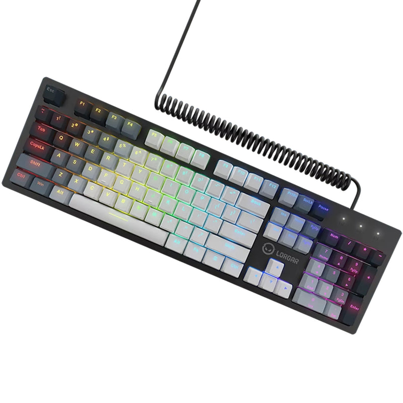 Load image into Gallery viewer, Lorgar azar 514 rgb mechanisch gaming toetsenbord (wit, us lay-out (qwerty), logar dream, 100%, rgb)

