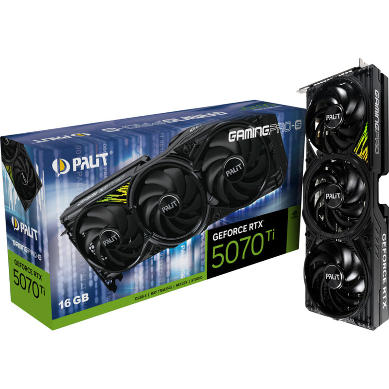 Load image into Gallery viewer, Palit geforce rtx 5070 ti gamingpro-s grafische kaart (dlss 4, 3x displayport, 1x hdmi 2.1)
