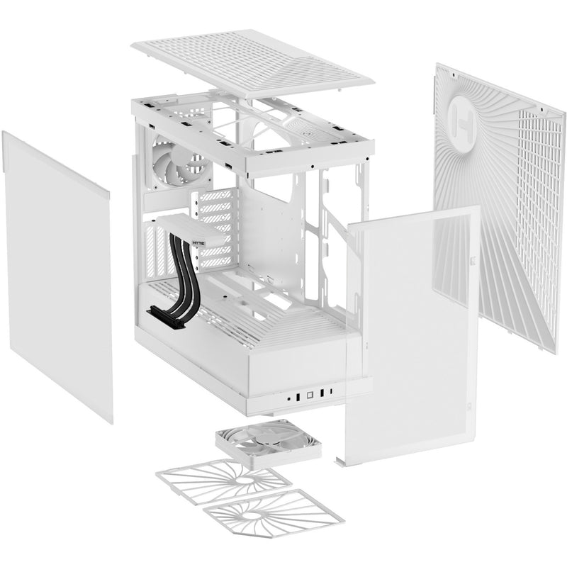 Load image into Gallery viewer, Hyte y40 midi tower behuizing (wit | 2x usb-a | 1x usb-c | tempered glass)
