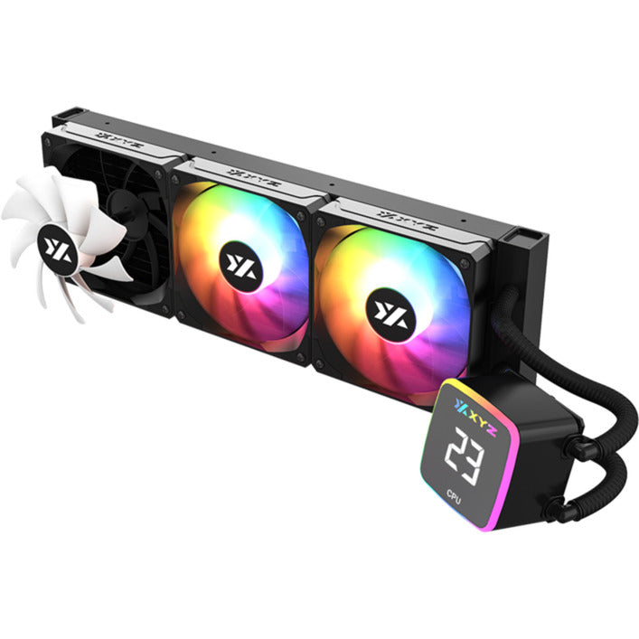 Afbeelding laden in galerijviewer, Xyz pc gear aquapulse aio 360 waterkoeling (zwart, argb, pwm)
