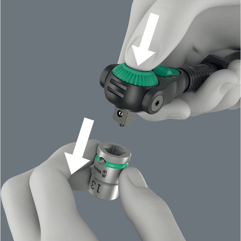 Load image into Gallery viewer, Wera 8000 c black edition zyklop speed ratel met 1 2 aandrijving (zwart groen)
