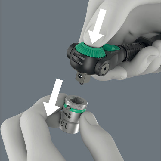 Wera 8000 c black edition zyklop speed ratel met 1 2 aandrijving (zwart groen)