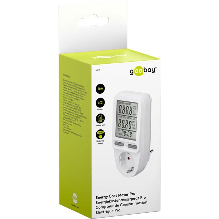 Load image into Gallery viewer, Goobay digitale energiekostenmeter pro meetapparaat (wit)
