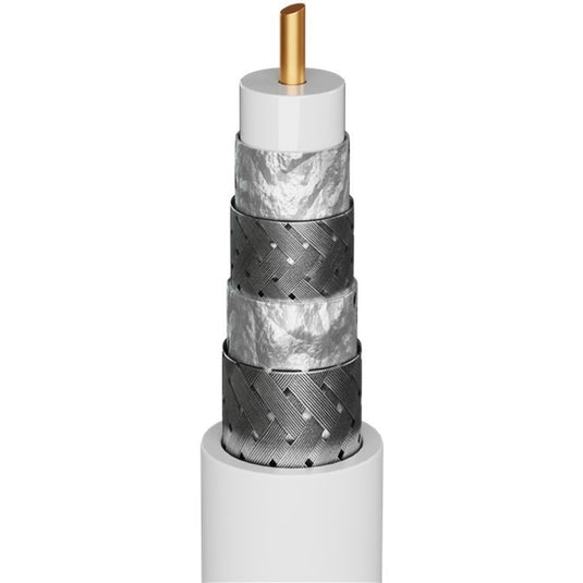 Goobay tv antennekabel (zwart, 10 meter, 135 db)