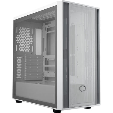 Cooler master masterbox 600 lite midi tower behuizing (wit | 2x usb-a | 1x usb-c | rgb | tempered glass)