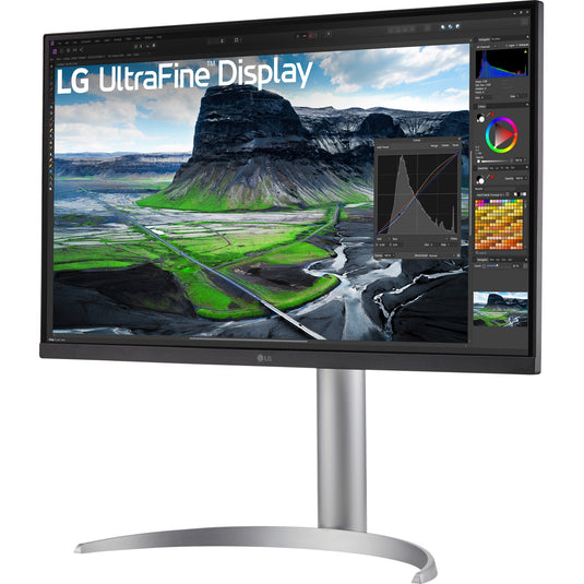 Lg ultrafine 27uq850v-w 27 4k ultra hd monitor (wit zilver, 1x displayport, 2x hdmi, 1x usb-c, 2x usb-a)