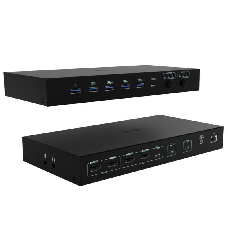 Load image into Gallery viewer, I-tec usb-c kvm dock pro dockingstation (zwart)
