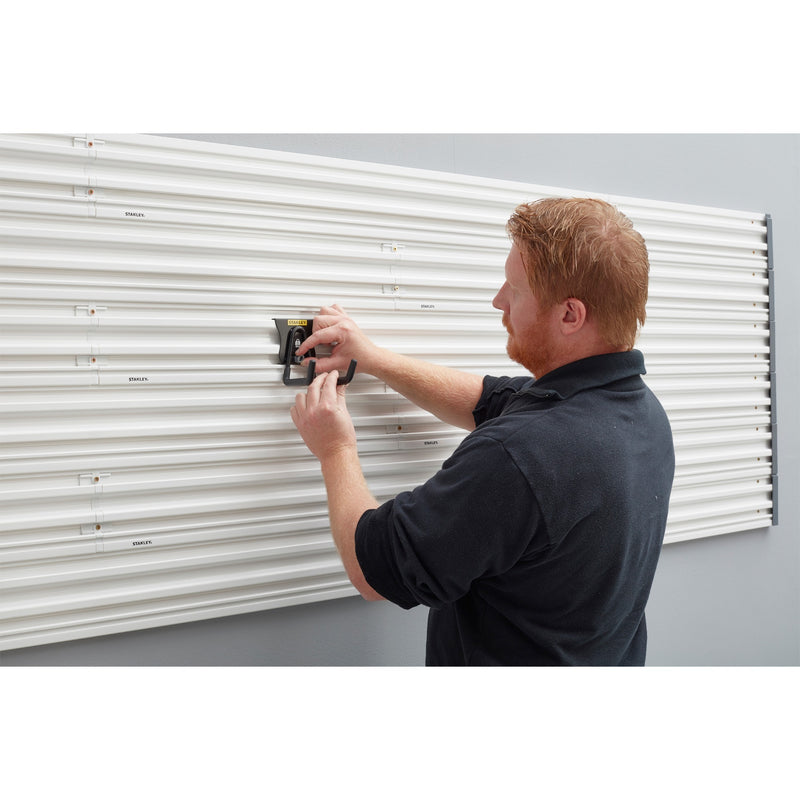 Load image into Gallery viewer, Stanley track wall - universele haak medium houder (zwart)
