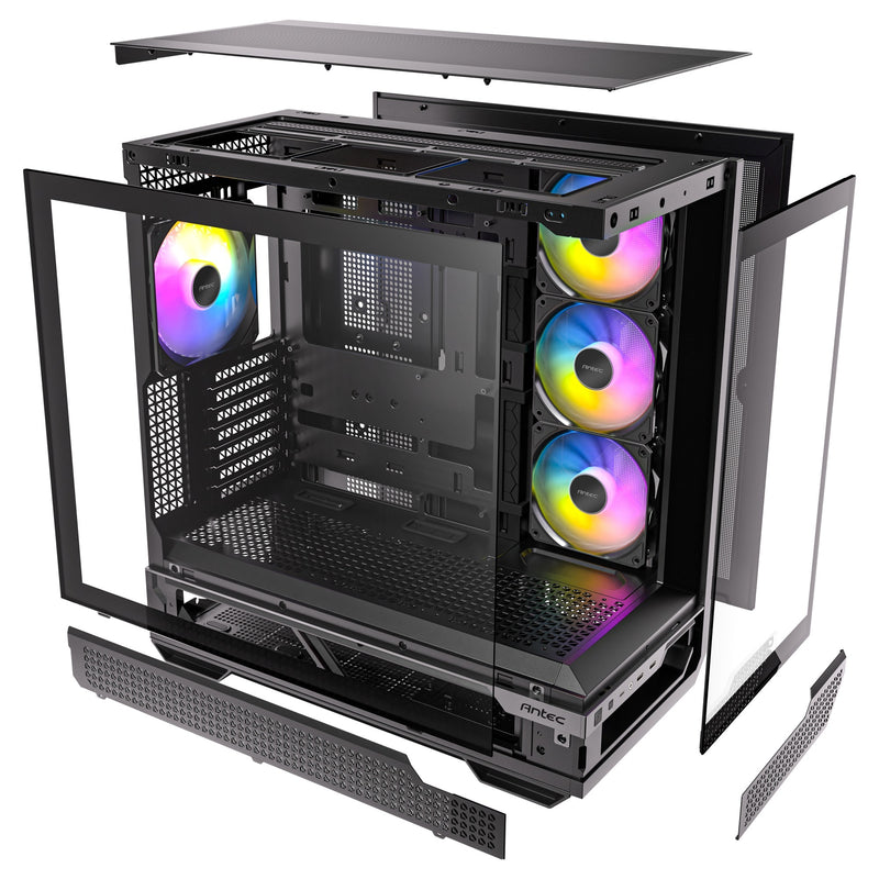 Load image into Gallery viewer, Antec c7 argb midi tower behuizing (zwart | 2x usb-a | 1x usb-c | tempered glass)
